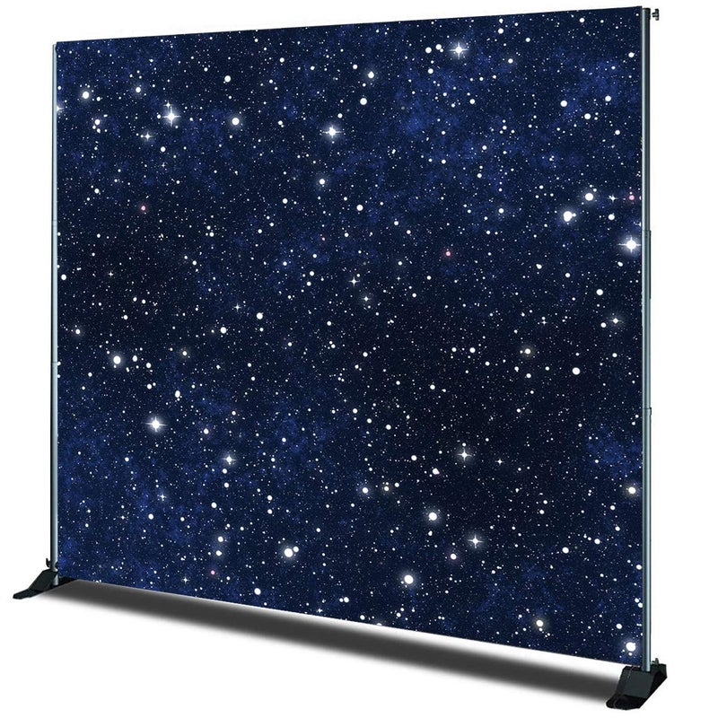 Sensfun 8X8ft Night Starry Sky Photography Backdrop Shiny Galaxy Stars Wedding Photo Studio Booth Background Outer Space Kids Birthday Baby Shower Party Decoration Banner w-1025 - Image 2